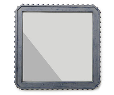 Gray Beaded-Trim Mirror