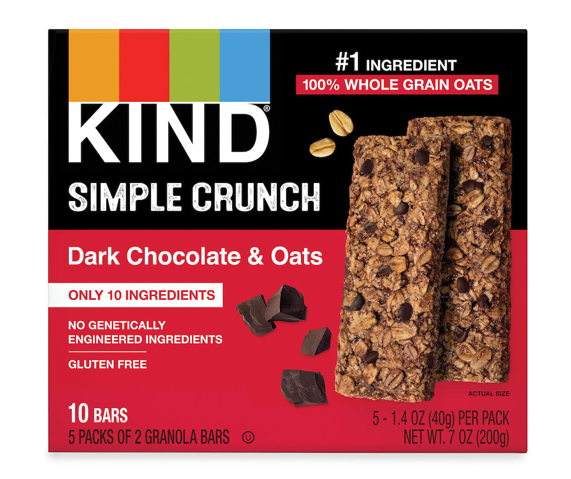 Simple Crunch Dark Chocolate & Oats Granola Bars, 5-Pack