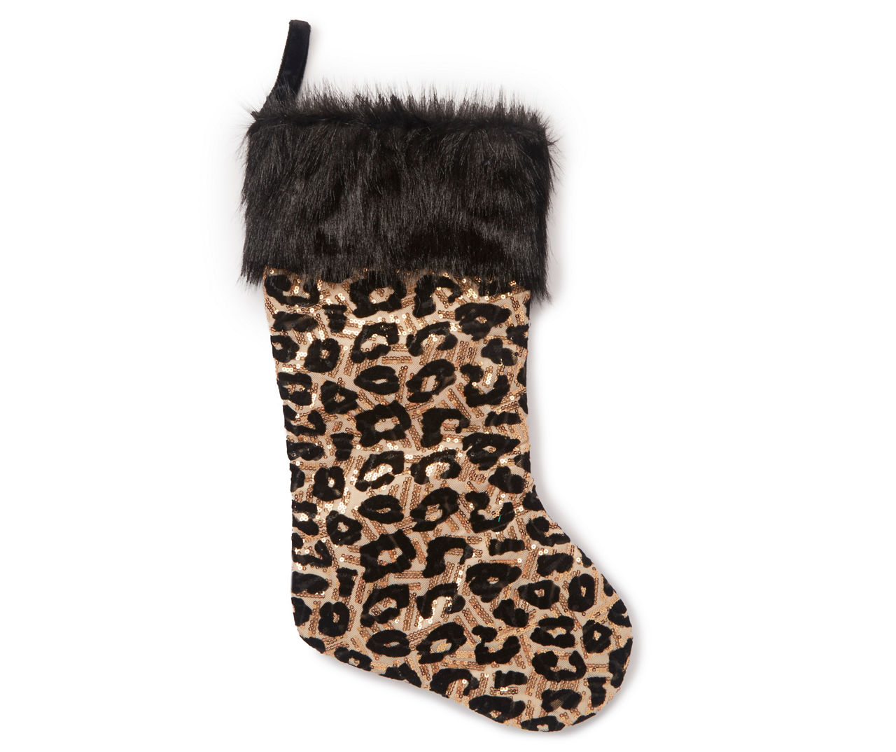 Leopard & Sequin Stocking