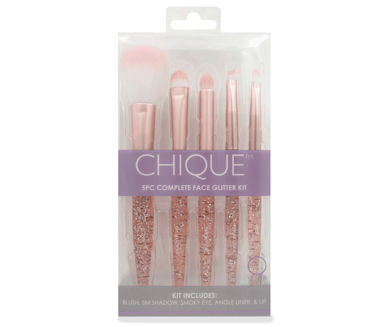 Chique Magenta & Pink 5-Piece Face Brush Kit