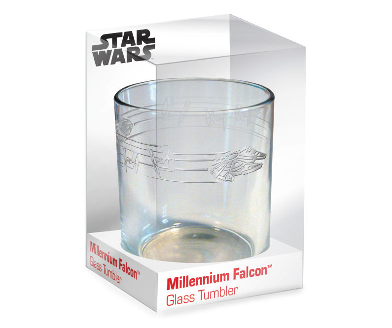 Star Wars Millennium Falcon Glass Tumbler, 14 Oz.