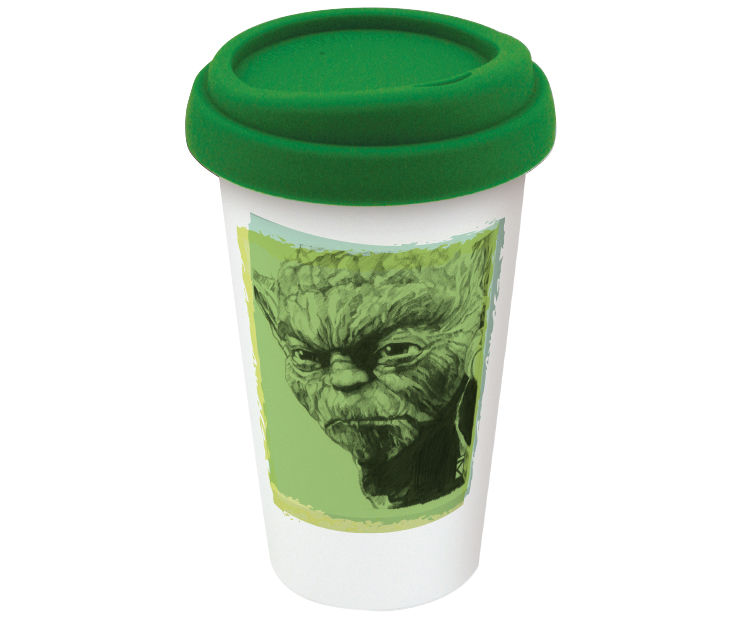 Star Wars Yoda Ceramic Travel Mug, 16 Oz.