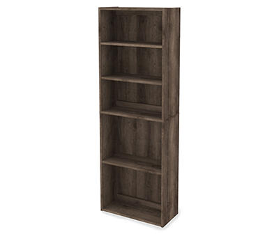 Arlenbry Gray 5-Shelf Bookcase