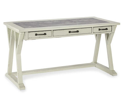 Jonileene White-Gray Desk