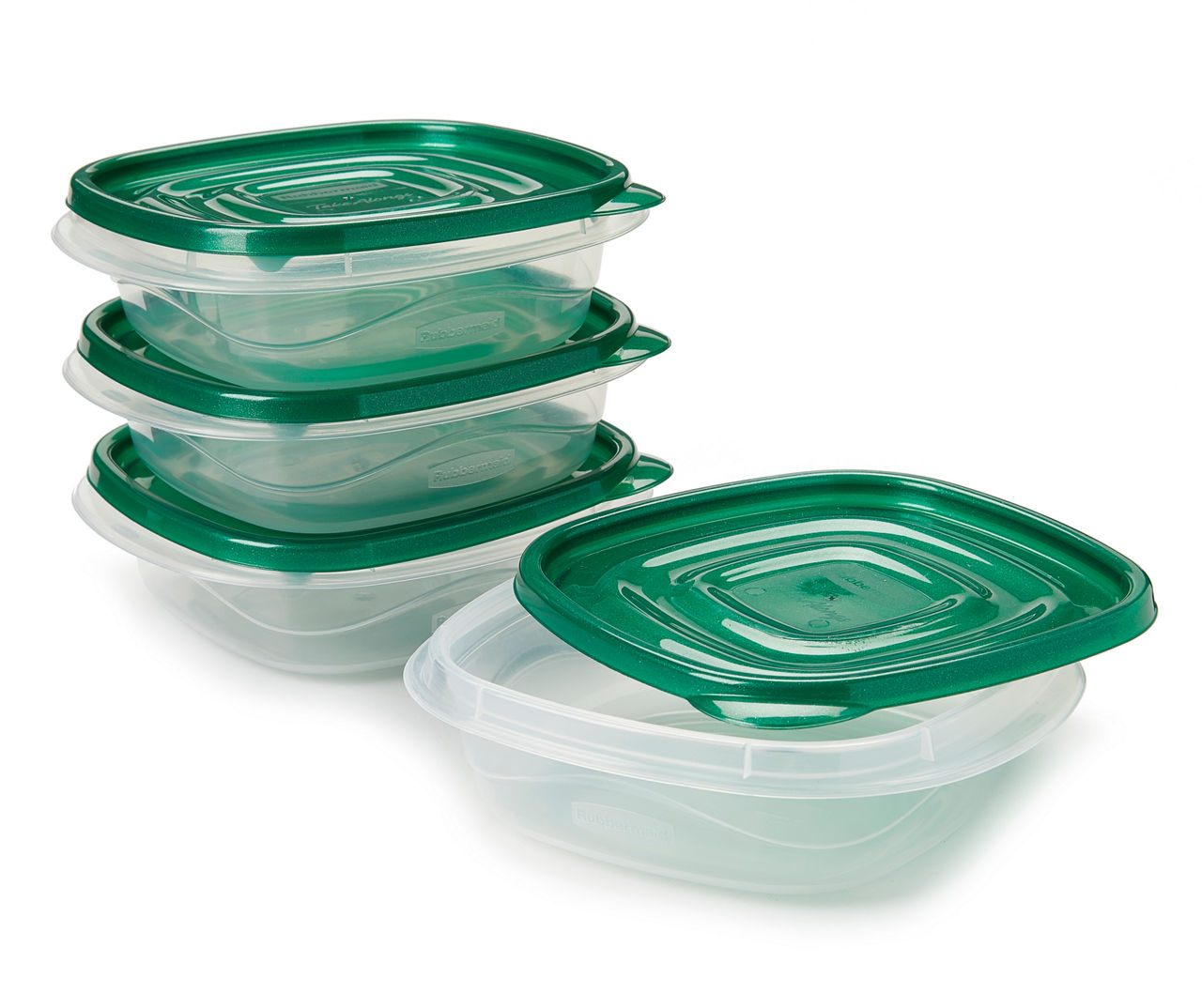 Rubbermaid TakeAlongs 2.9-Cup Square Food Storage Containers, 4-Pack 