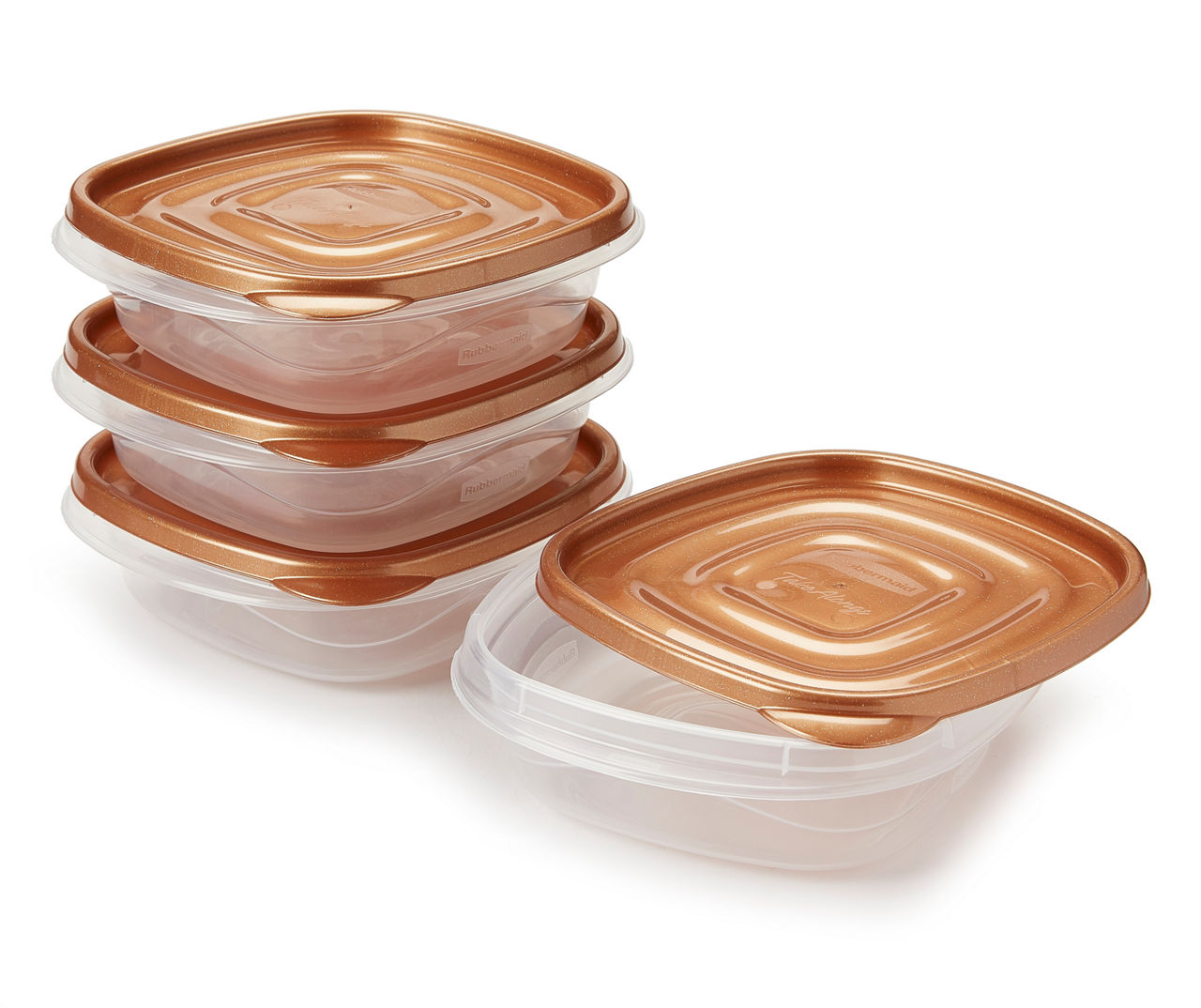 TakeAlongs Toffee Nut 5.2 Cup Deep Squares Containers, 4-Pack