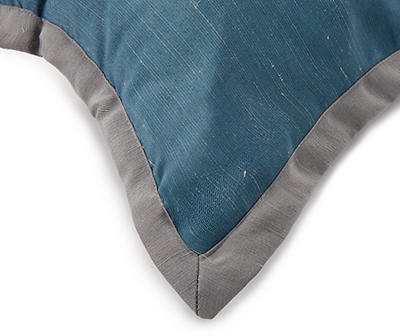 Vittorio Teal & Gray King 7-Piece Comforter Set