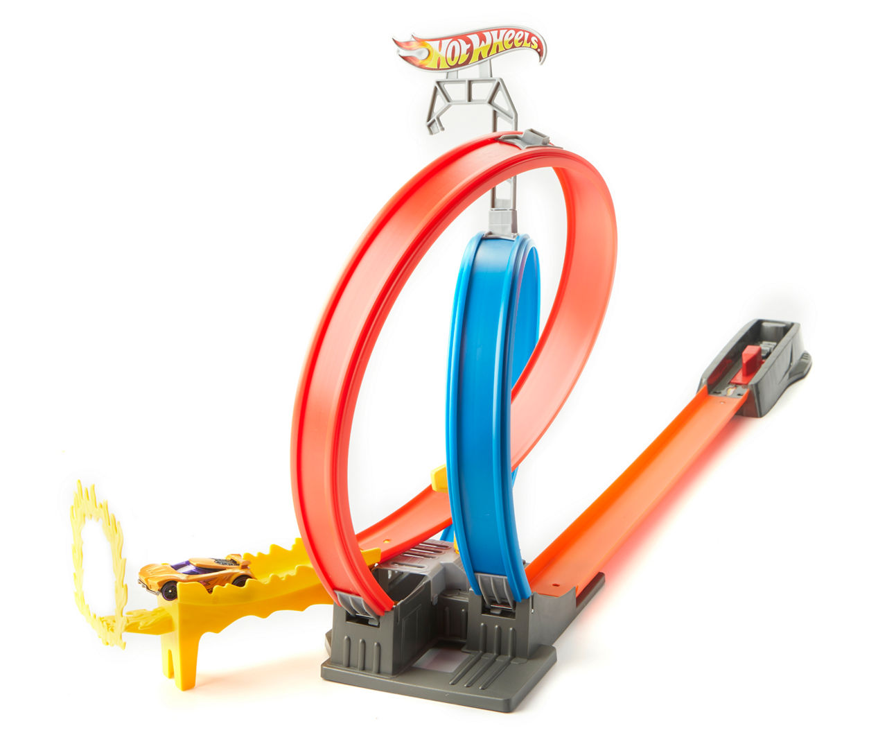 NEW Hot Wheels Energy Track Set Double Loop Racing Play Set & 1