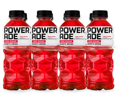 Powerade Zero Sugar Fruit Punch Sports Drink 8 - 20 fl oz Bottles