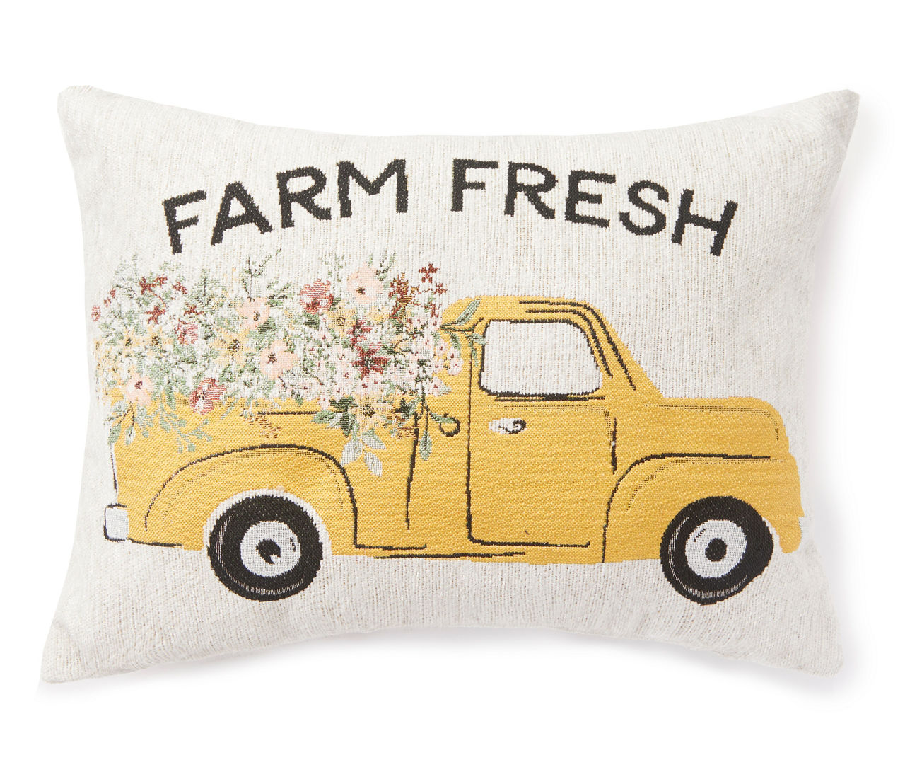 Farm Fresh Truck Throw Pillow