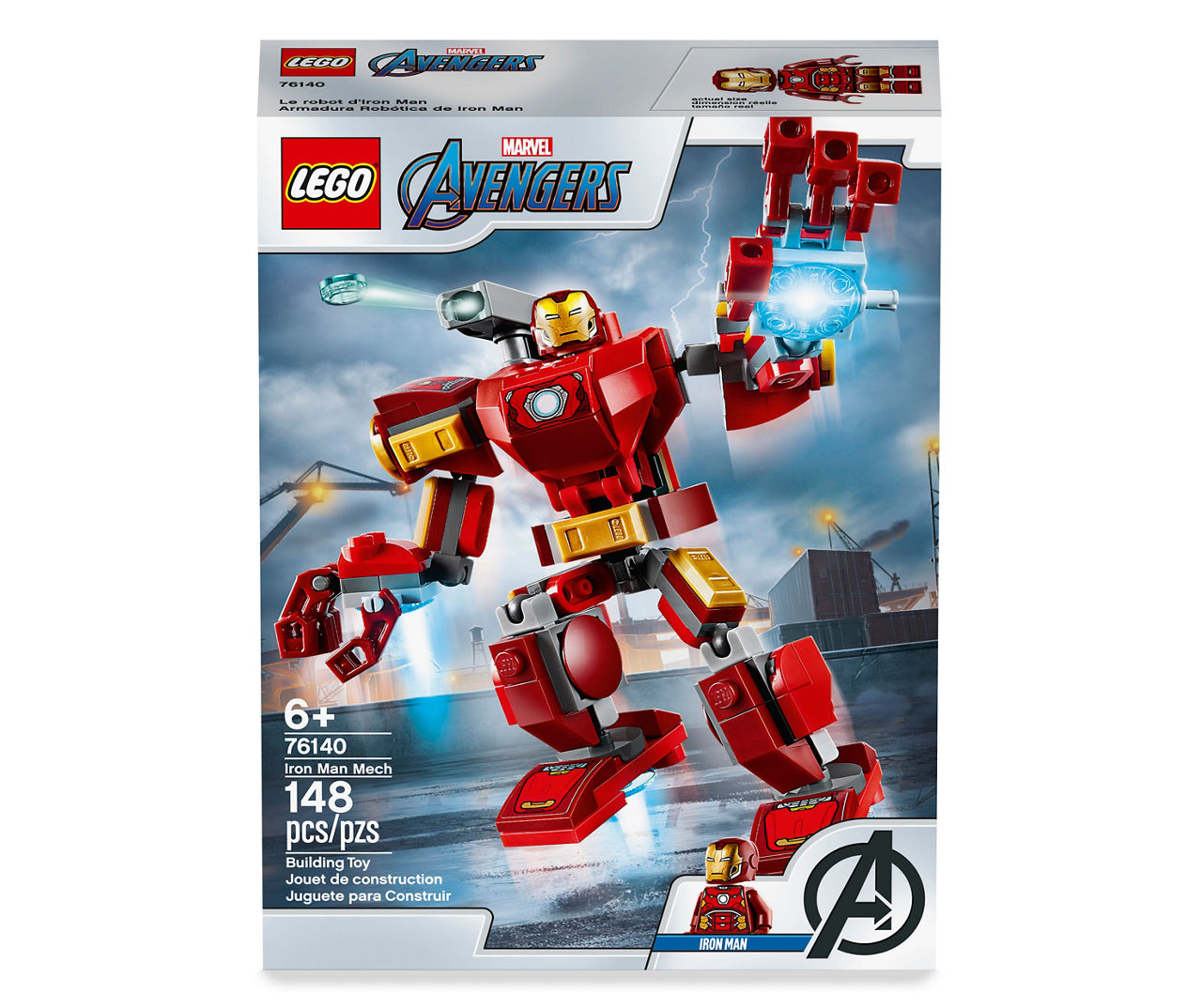 LEGO Marvel Avengers Iron Man Mech 76140 Kids’ Superhero Mech Figure 148 Pieces New 2020 Building Toy with Iron Man Mech and Minifigure 