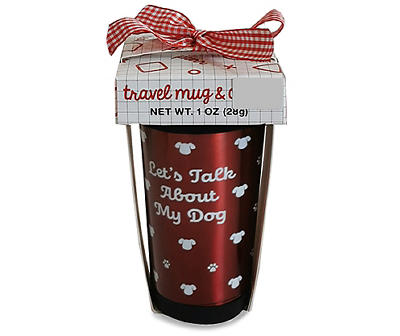 "Talk About My Dog" Travel Mug & Cocoa Gift Set