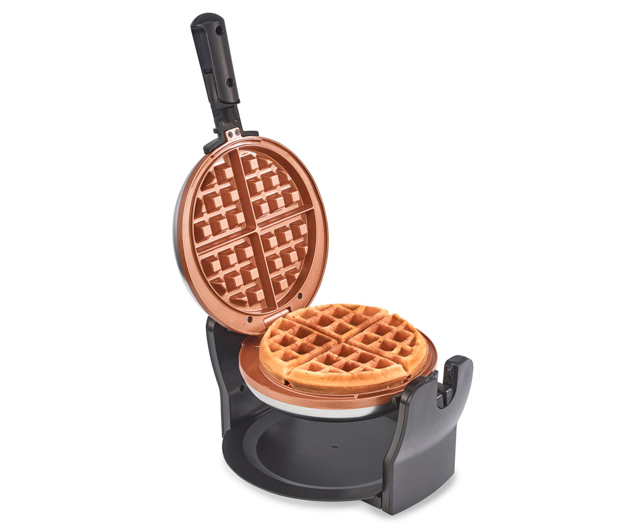 Bella Copper Titanium Coated Rotating Belgian Waffle Maker Stainless 1000 W