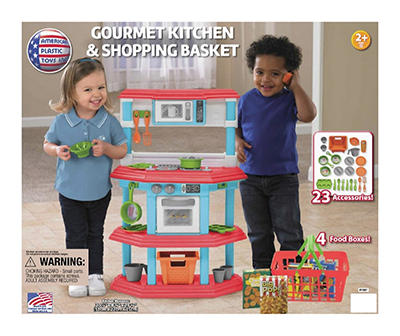 My Very Own Gourmet Kitchen & Shopping Basket Play Set