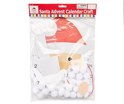 Santa Claus Advent Calendar Craft Kit