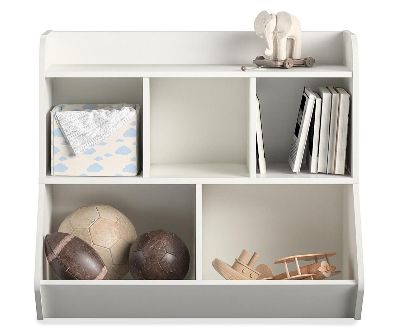 Dream Street White 2-Bin Toy Storage Organizer