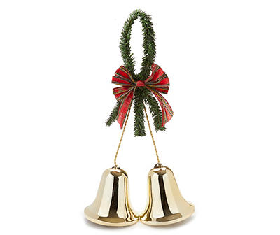 Gold Bell & Bow Wall Decor