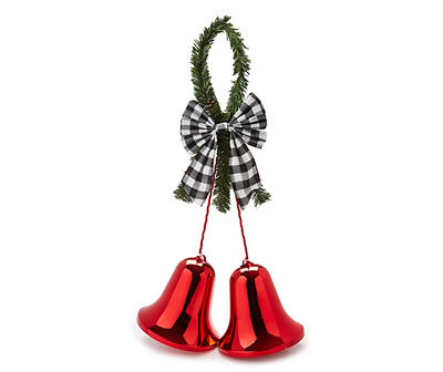 Red Bell & Bow Wall Decor