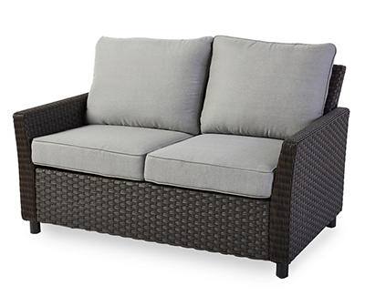 Castle Pines Cushioned All-Weather Wicker Patio Loveseat