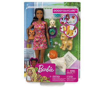 Doggy Daycare Doll & Pet Set, Dark Hair
