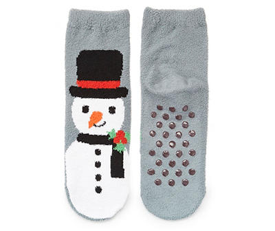 Snowman Holiday Slipper Socks