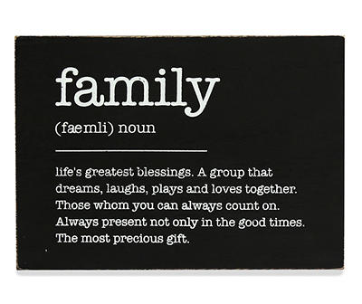 "Family" Definition Plaque