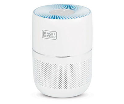 White Tabletop Air Purifier With Indicator Lights