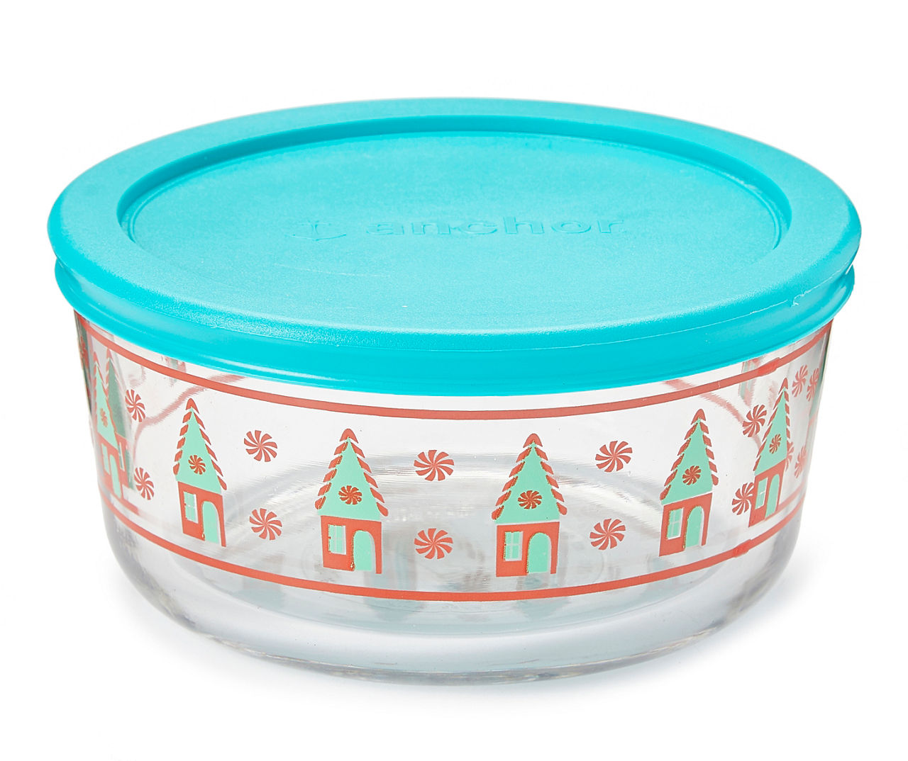 Holiday Houses 4-Cup Glass Food Storage Container