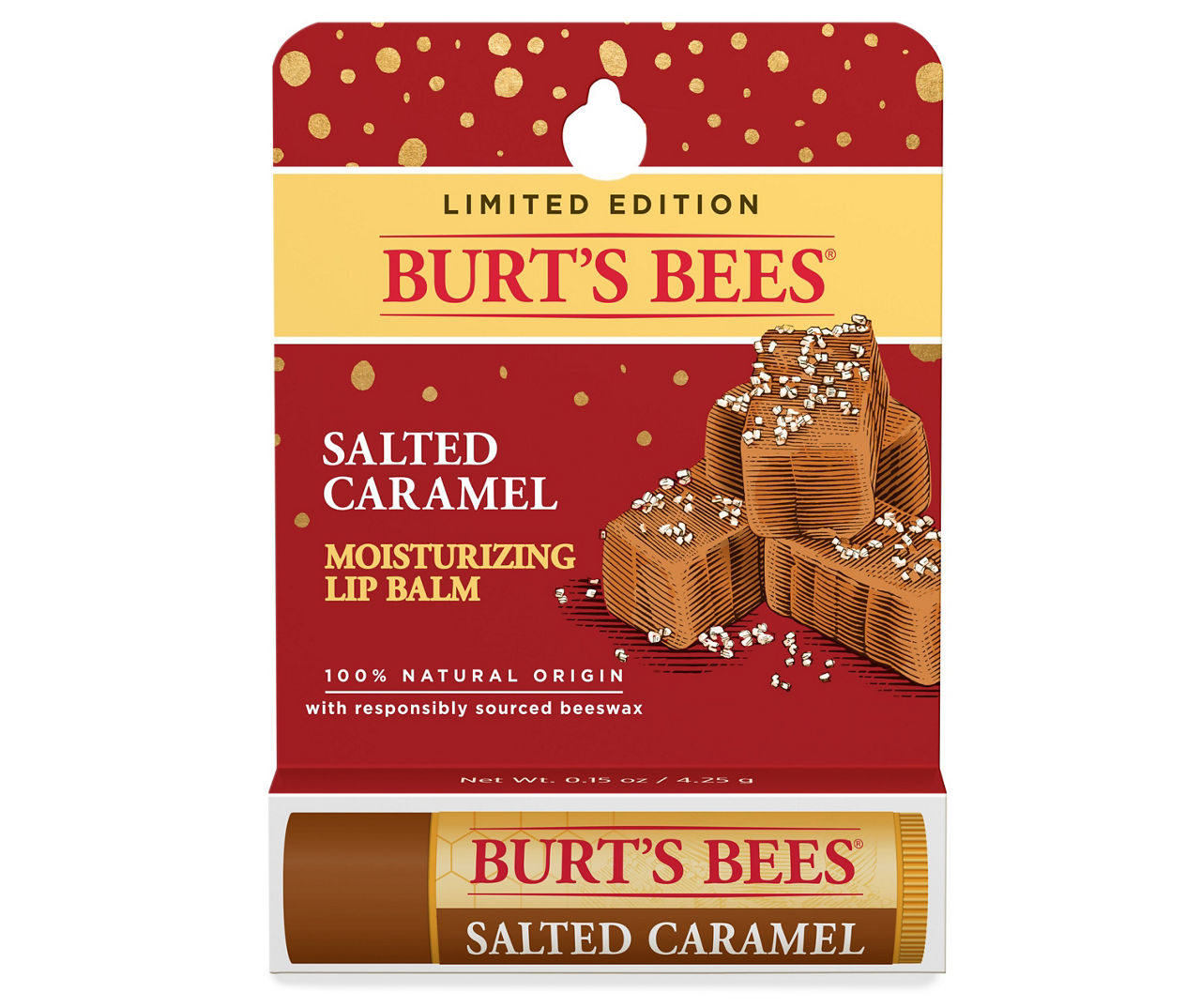Burt's Bees Salted Caramel Lip Balm, 0.15 Oz.