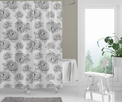 Floral Splash Shower Curtain & Bath Rugs Set