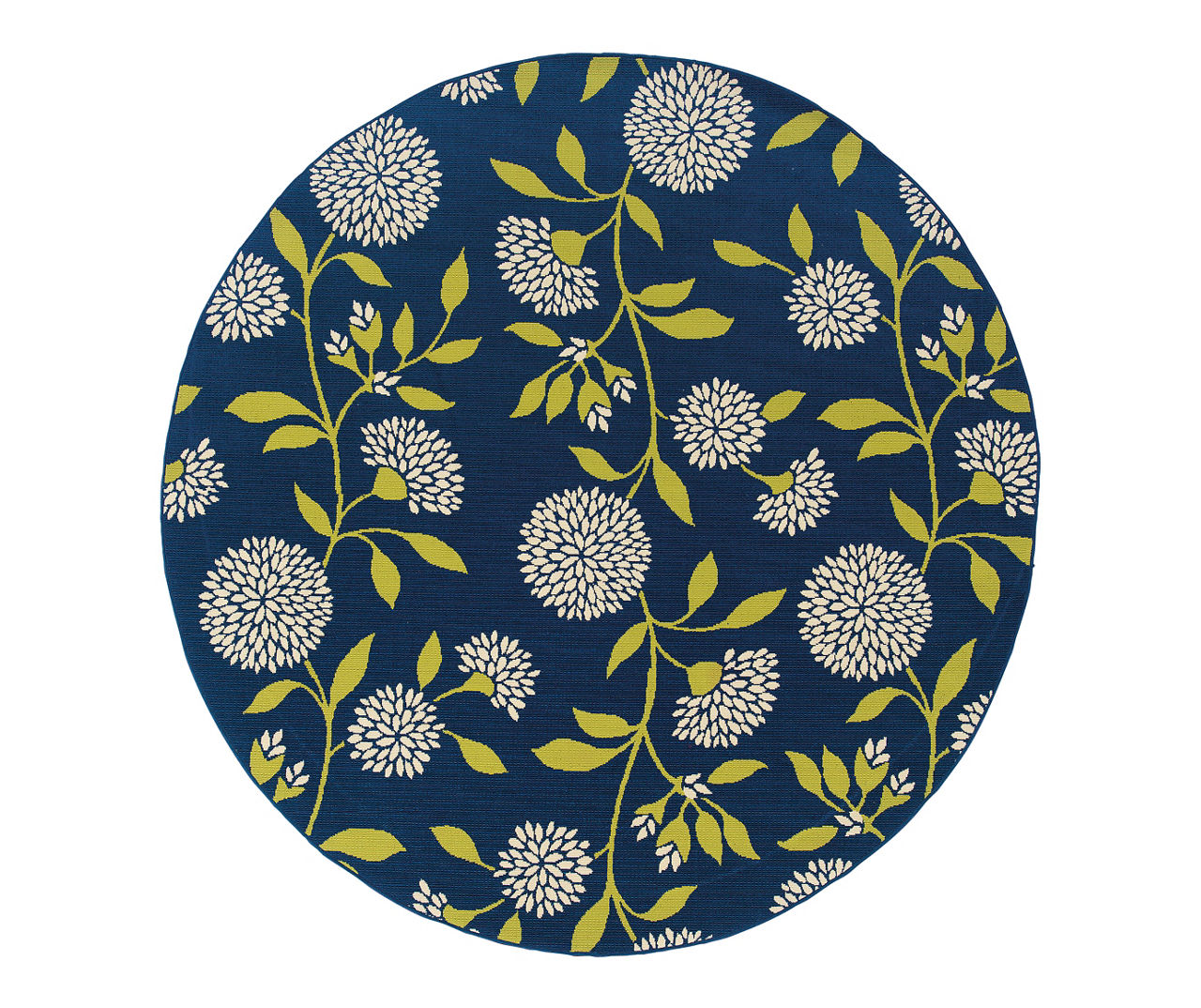 Heather Floral Round Outdoor Area Rug, (7'10")