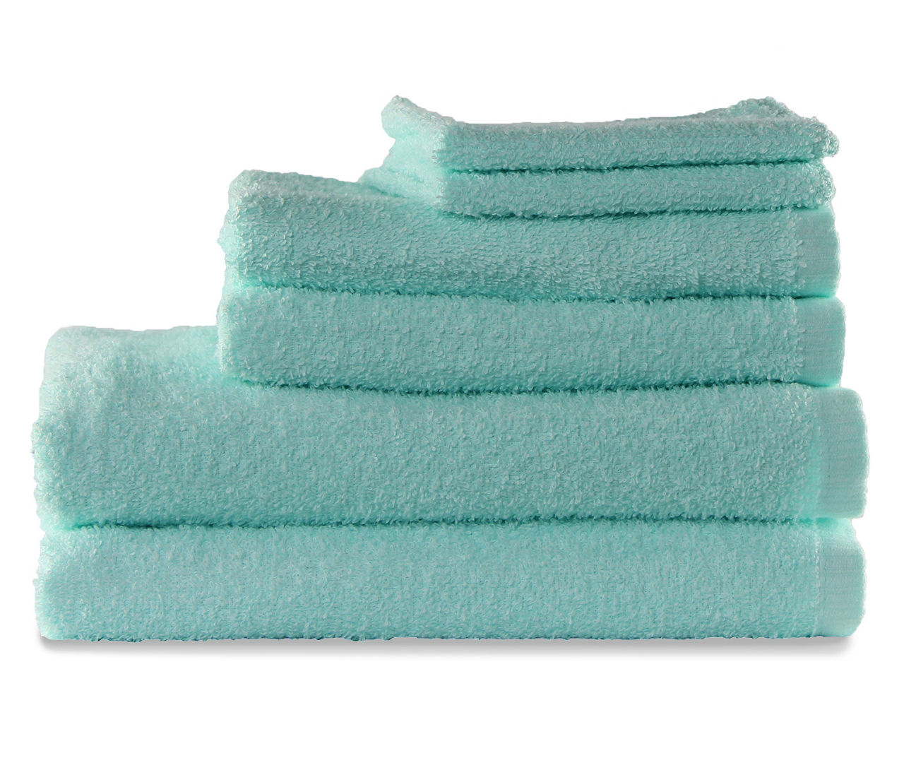 Aqua 6-Piece Bath Towel Set