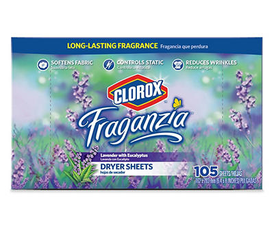 Fraganzia Lavender Dryer Sheets, 105-Count