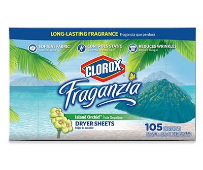 Fraganzia Island Orchid Dryer Sheets, 105-Count