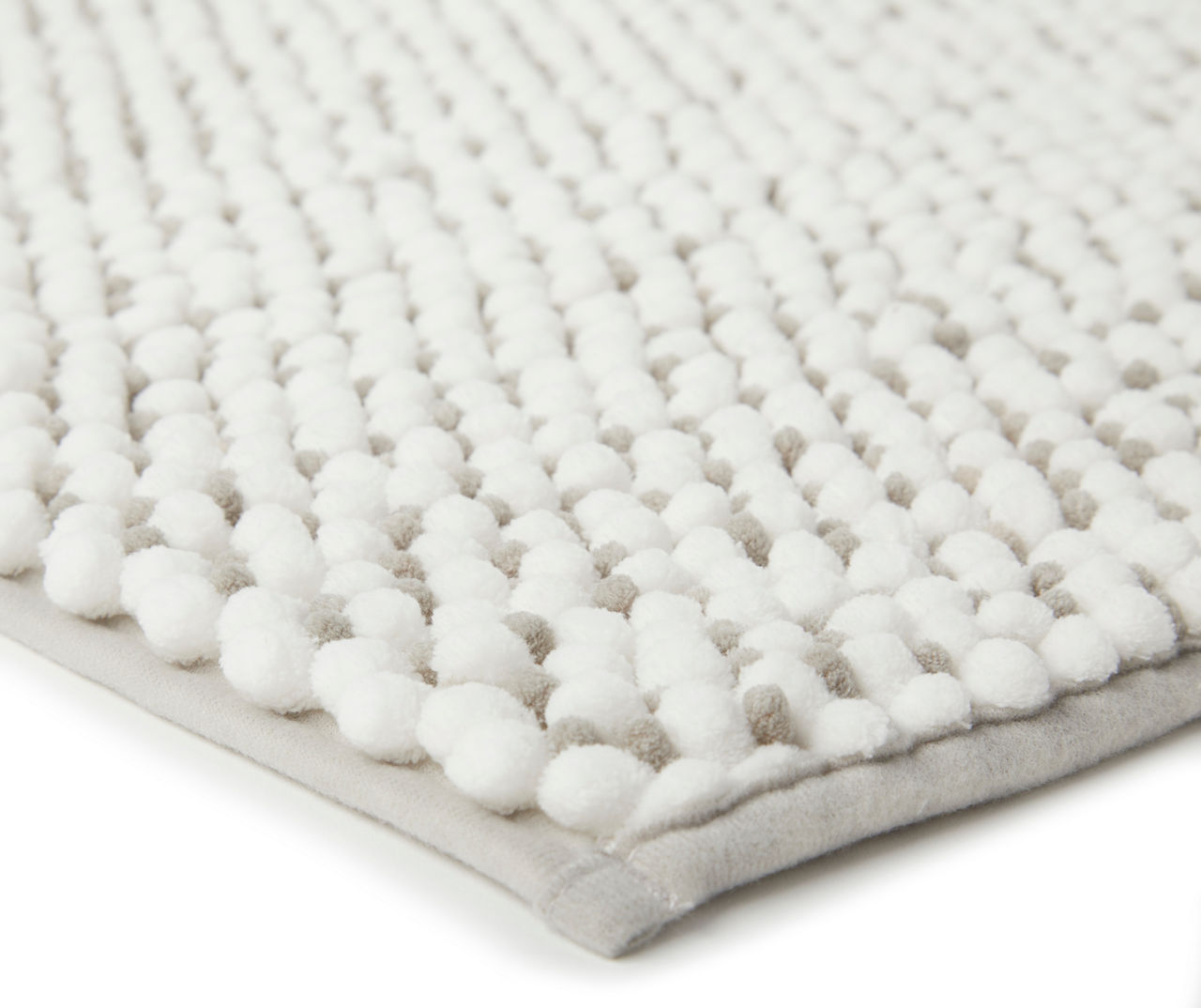 Real Living Dark Gray & White Chenille 2-Piece Bath Rug Set