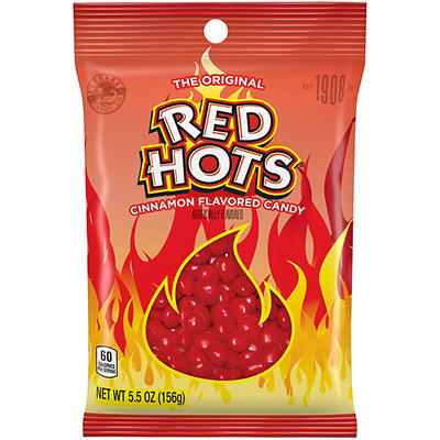 RED HOTS Cinnamon Flavored Candy 5.5 oz. Bag