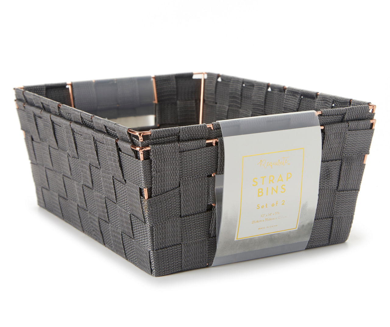 Gray Shallow Storage Baskets, 2Pack Big Lots