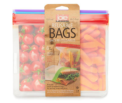 Reusable 6-Piece Sandwich Bags Set