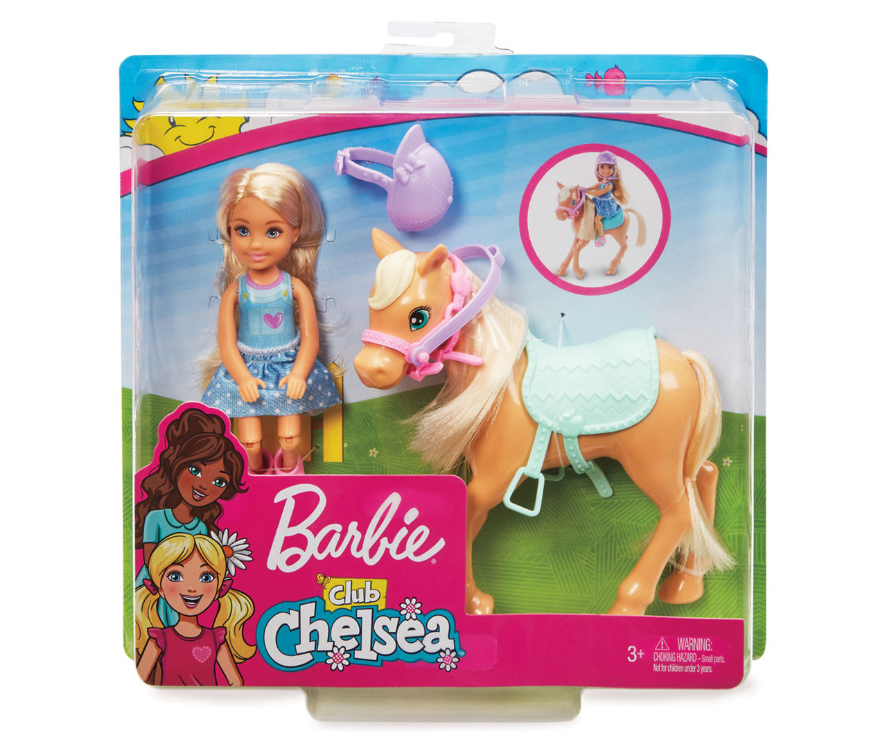 Barbie Club Chelsea Doll Pony Set Blonde Hair Big Lots