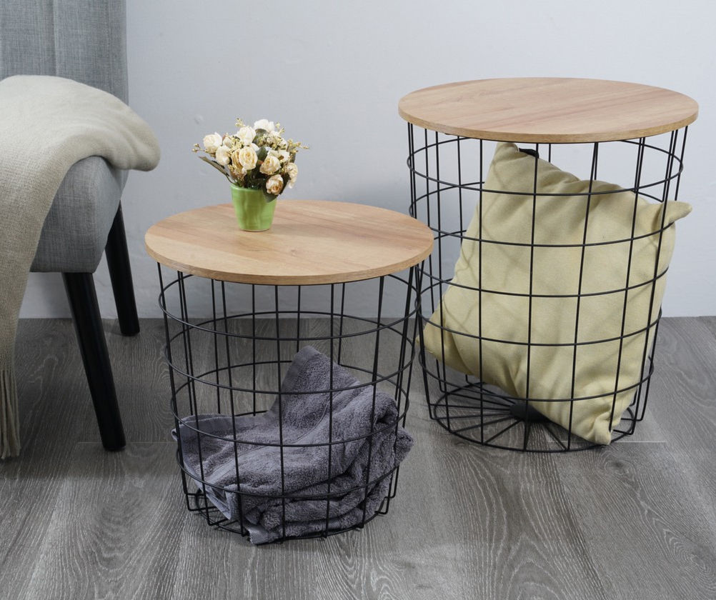 Nesting on sale basket tables