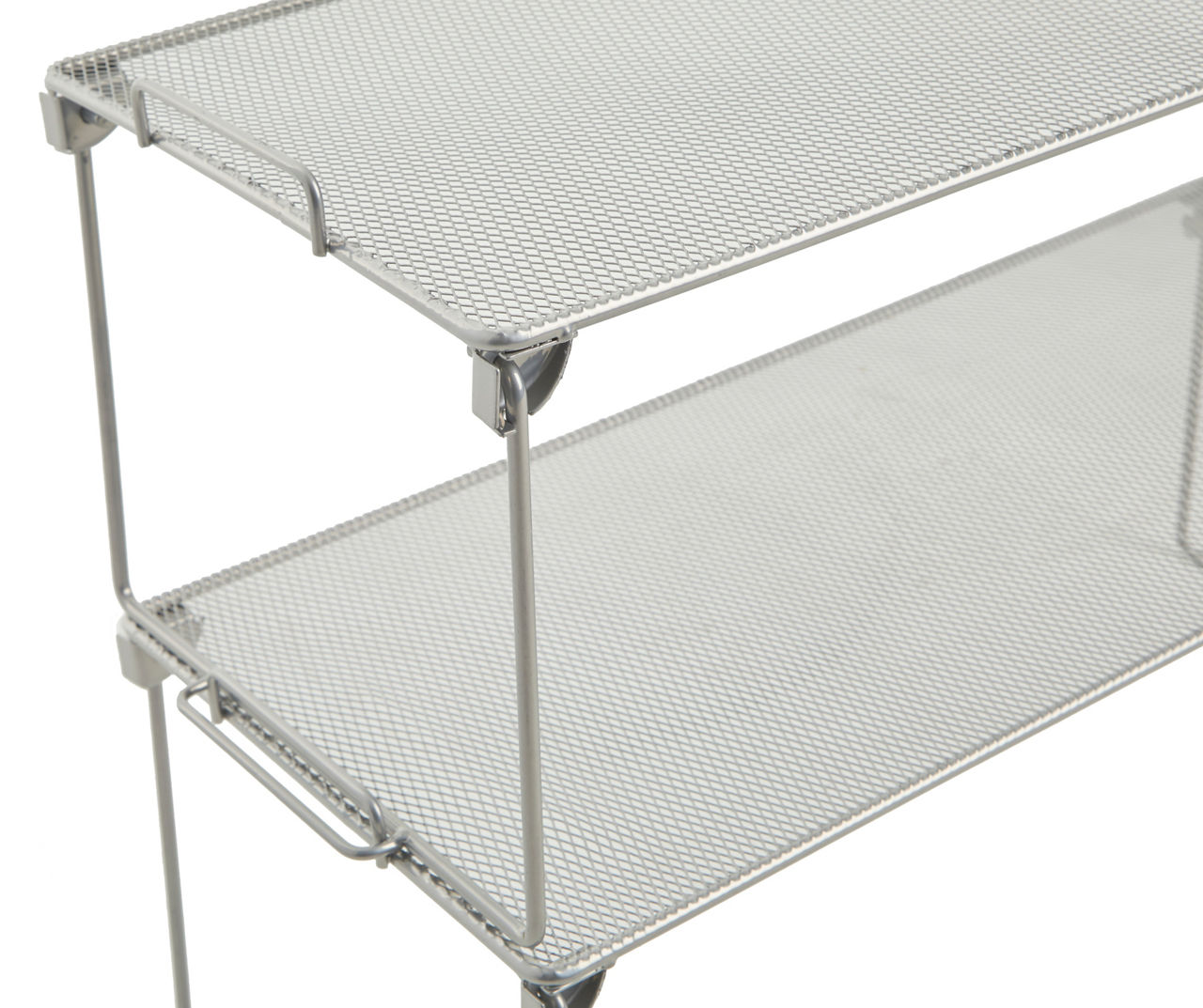 2-Tier Stackable Mesh Shoe Shelf