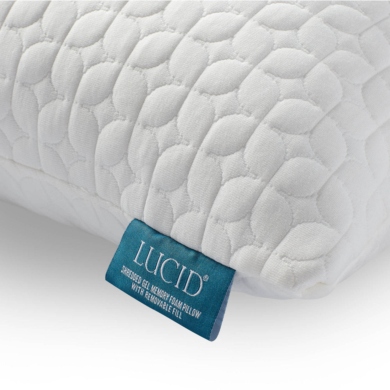 Lucid Comfort Collection Fiber Shredded Memory Foam Pillow with Zippered Inner Cover Big Lots