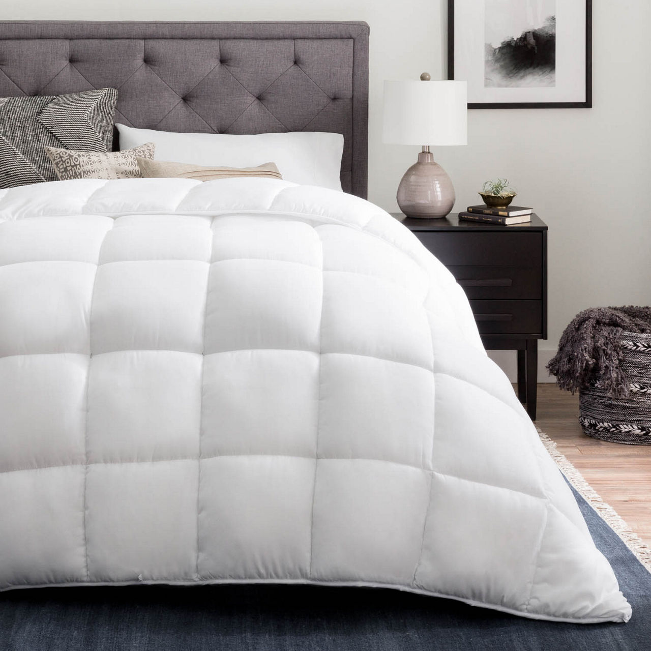 White Down Alternative Oversize King Quilted Comforter