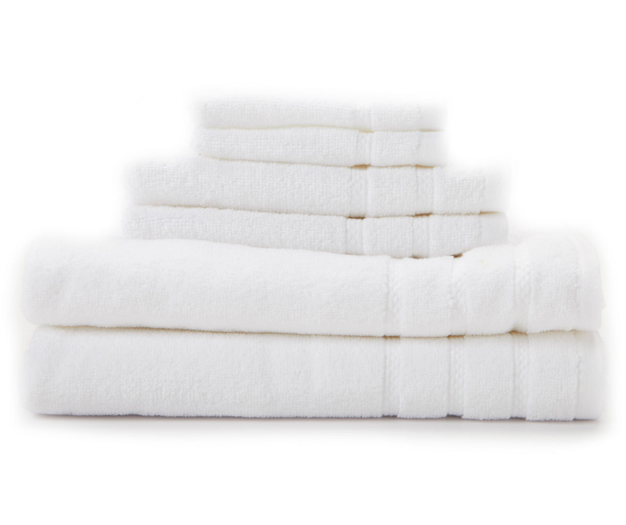 Real Living Gray 6-Piece Bath Towel Set