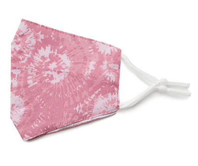 Adult Rose Tie-Dye Fabric Face Mask