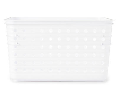 White Dot Storage Basket, (9")