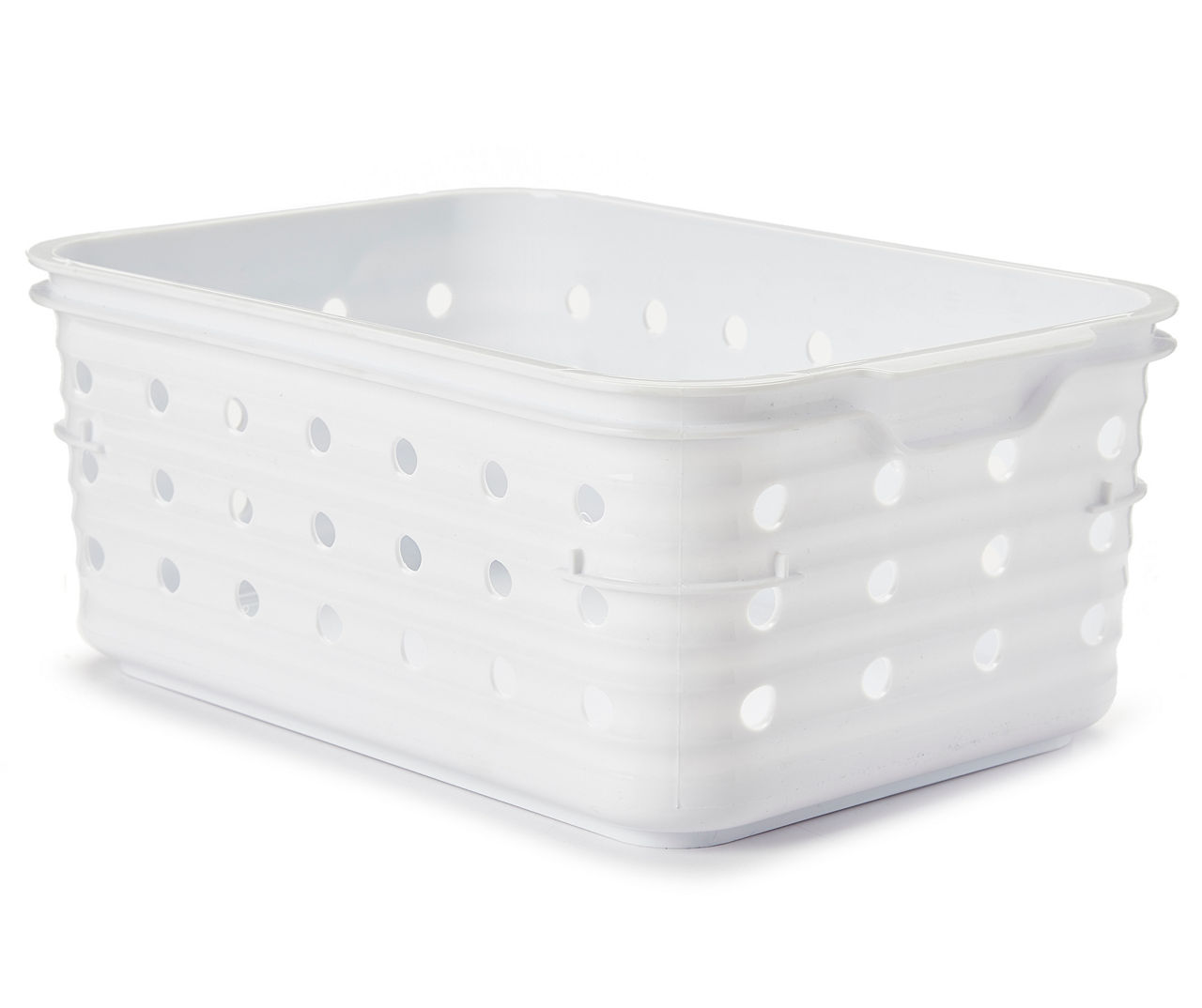 Pack Of 5 Ralphs Small Bright White Storage Baskets