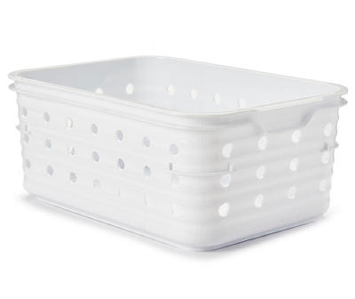 White Dot Storage Basket, (5