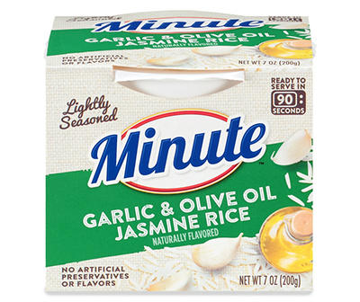 Minute Lightly Seasoned Garlic & Olive Oil Jasmine Rice 7 oz. Cup