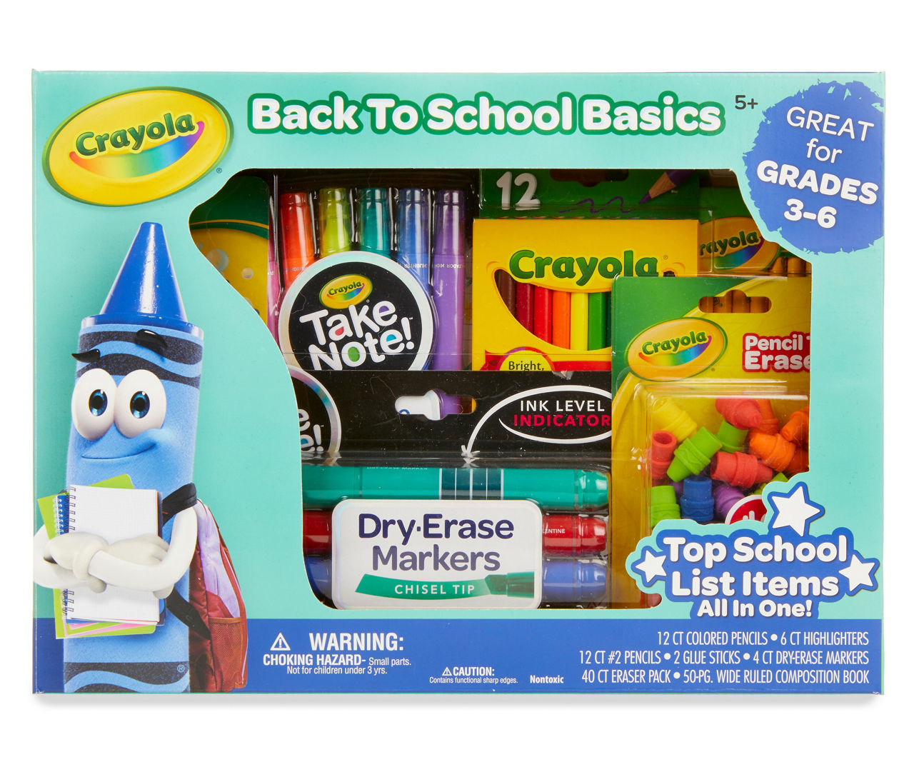 35 Item Pack Back To School Supplies, 3rd Through 5th Grades, Crayola an  Others